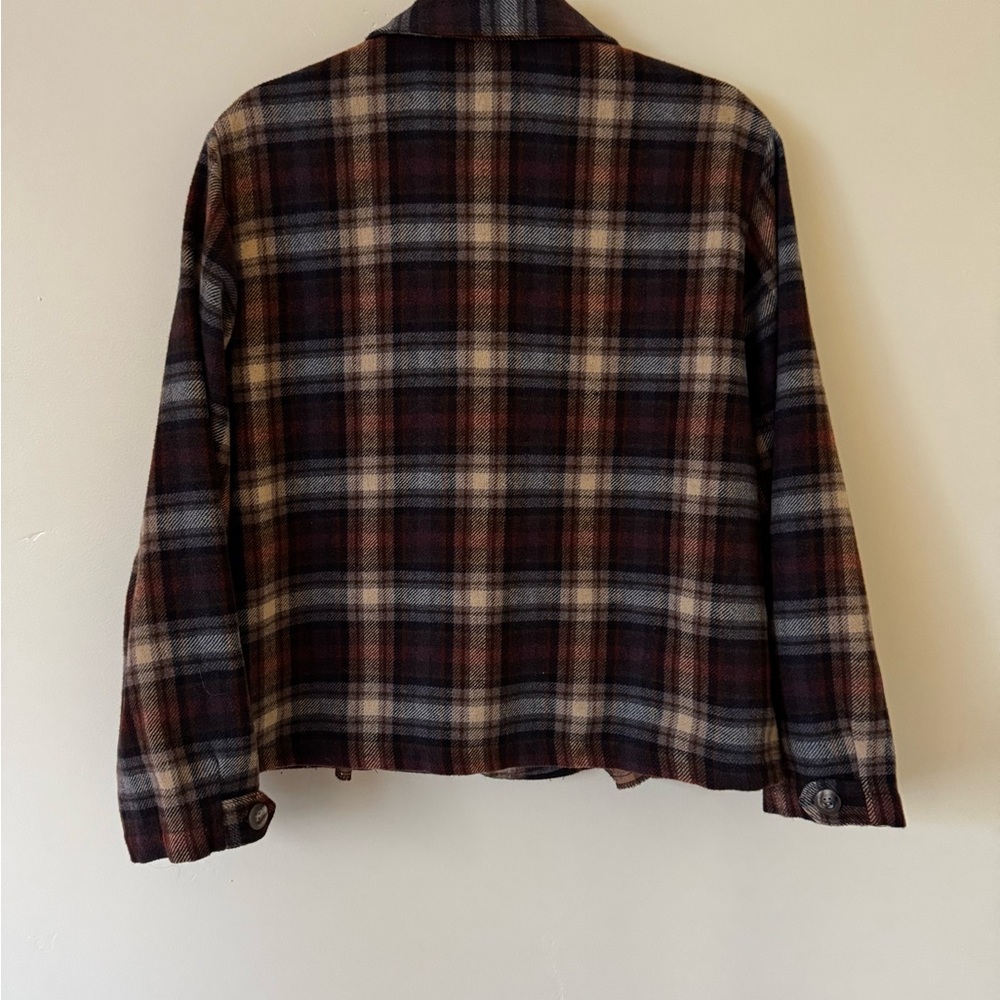 Multicolor Plaid Toggle Jacket - image 3
